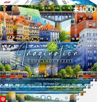 Ilustracja produktu Imagination: Puzzle Tytus Brzozowski Warsaw Bridges / Warszawskie mosty (1000 elementów)